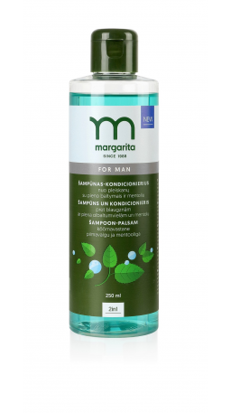 MARGARITA FOR MAN Šampūnas-kondicionierius nuo pleiskanų su pieno baltymais ir mentoliu, 250ml